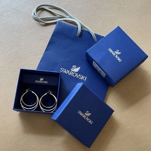SWAROVSKI crystal triple-layer hoop-style NEW earrings